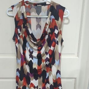 Colorful Geometric Print Women's Top